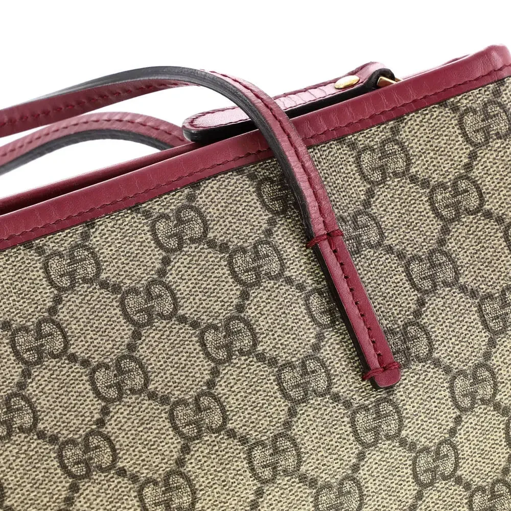 Gucci Convertible Zip Tote Gg Coated #249086G12B - Picture 7 of 8